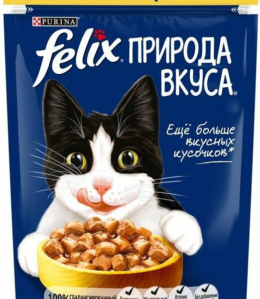 Влажный корм для кошек Felix Природа вкуса с курицей