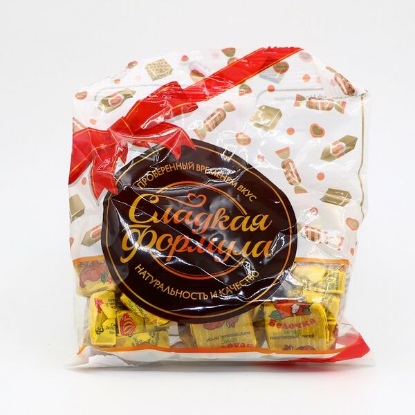 Ирис БЕЛОЧКА пакет вес 200 г. Красный Мозырянин