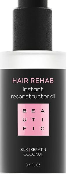 Масло для волос Beautific Hair Rehab реконструктор для поврежденных волос с кератином и шелком 100мл