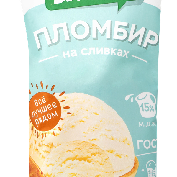 Мороженое Белая долина пломбир стакан
