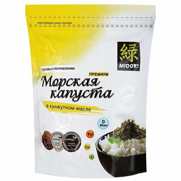 Морская капуста Midori сушеная премиум обжаренная в кунжутном масле