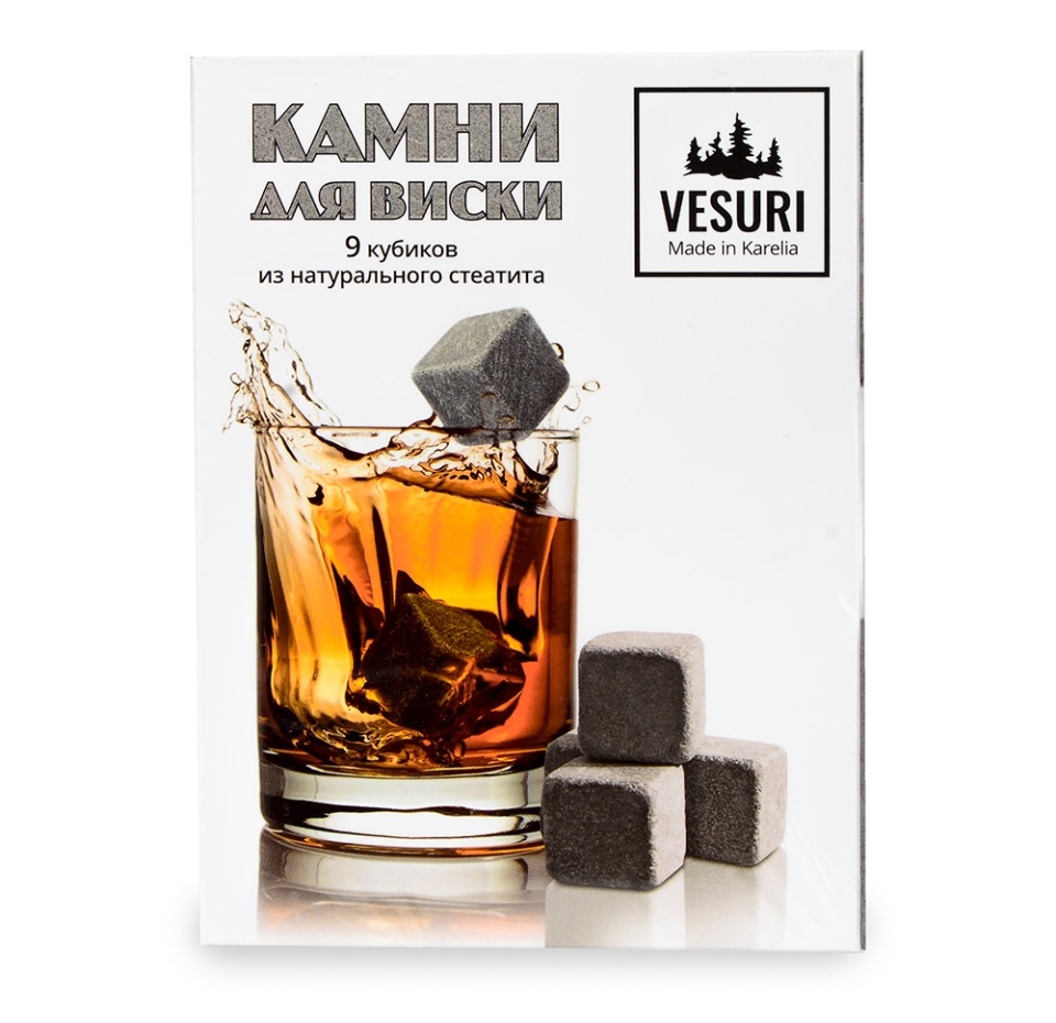 

Набор камней для виски vesuri натуральный стеатит 9 шт, Россия