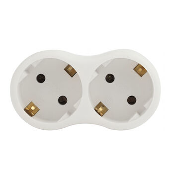 Разветвитель электрический Эра SPx-2e-W на 2 розетки с заземлением 16а белый, Россия