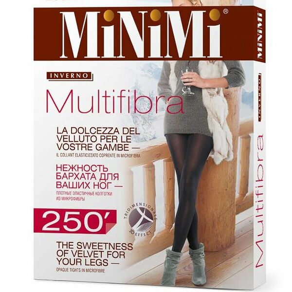 Колготки женские Minimi Multifibra 250 nero, р. 2