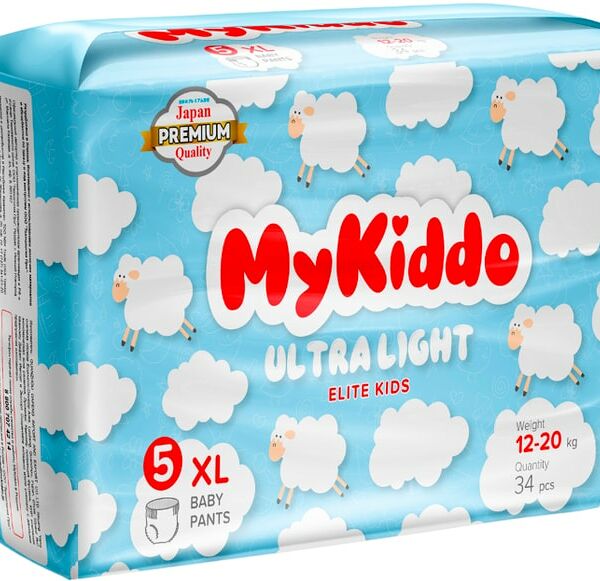 Подгузники-трусики MyKiddo Elite Kids ультратонкие XL 12-20кг 34шт
