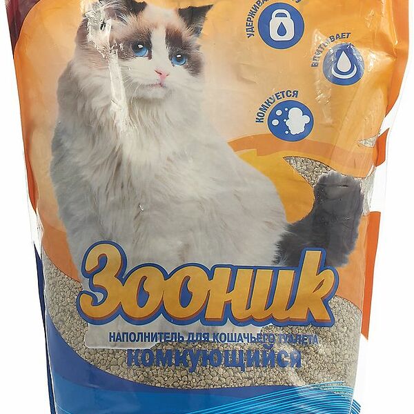 Наполнитель для кошачьего туалета Зооник комкующийся