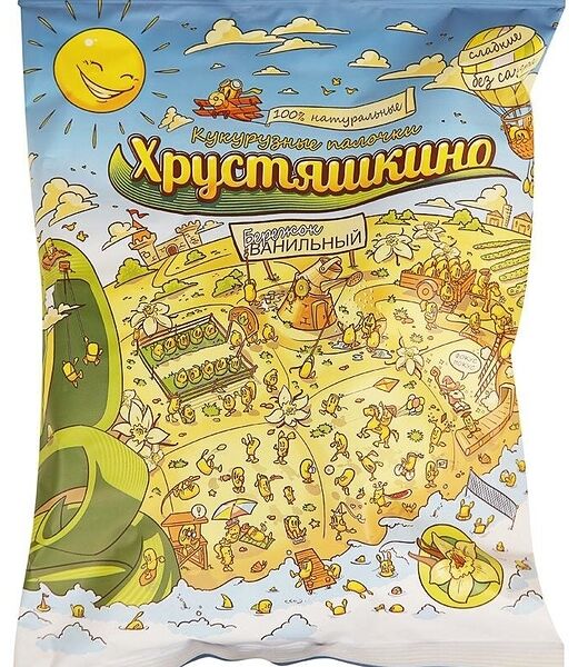 Кукурузные палочки ванильные без сахара Хрустяшкино