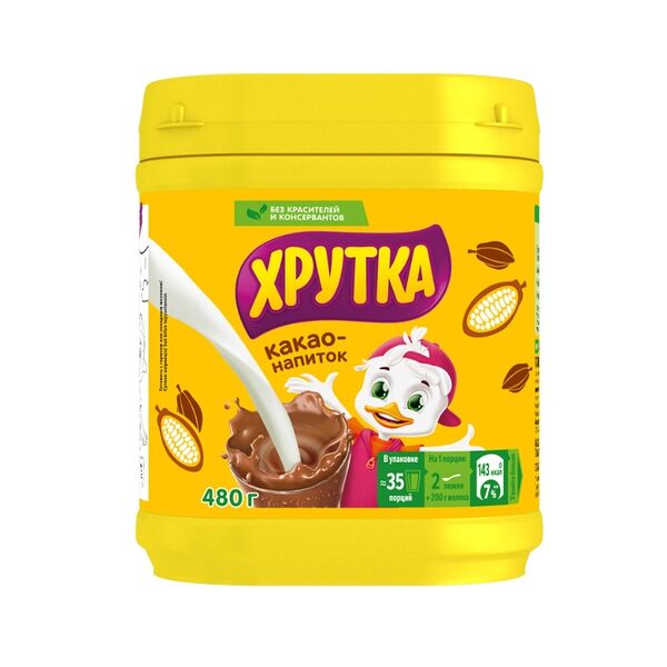 Какао-напиток Хрутка быстрорастворимый 480г