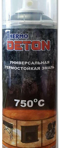 Эмаль термостойкая черная ТМ Deton (Детон)