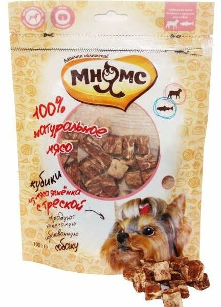 Мнямс Кубики ягненка с треской для собак