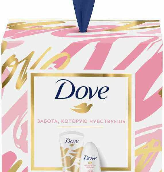 Набор подарочный женский Dove С любовью для вас, крем для рук 50 мл + роликовый дезодорант 50 мл