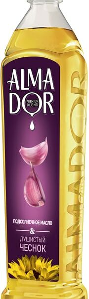 Масло подсолнечное Almador с ароматом чеснока 750мл