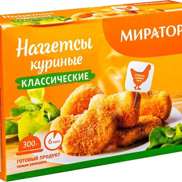 Наггетсы Мираторг Классические куриные, 300г