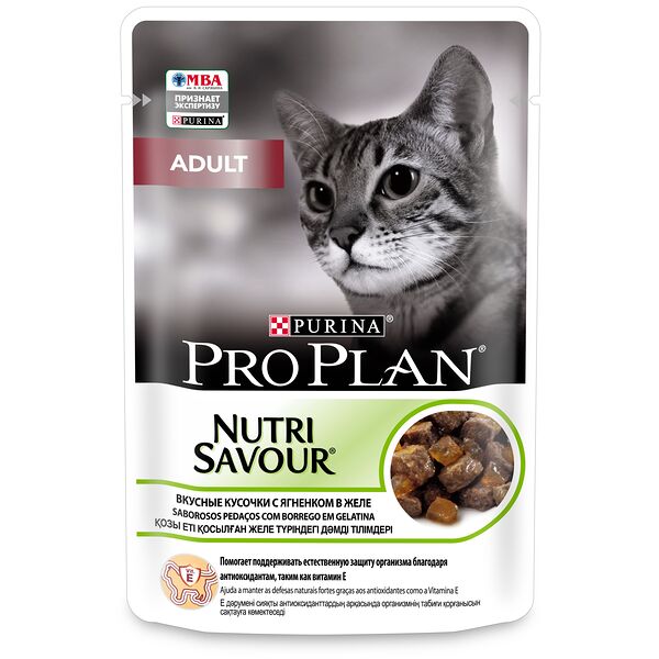 Purina Pro Plan влажный корм для взрослых кошек всех пород, ягненок