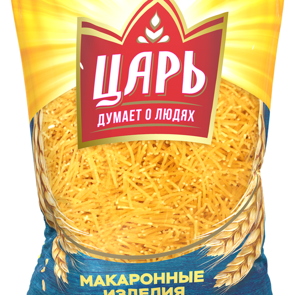 Макароны ЦАРЬ Вермишель тонкая группа А, высший сорт