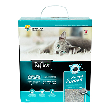 

Наполнитель Reflex комкующийся бентонитовый для кошачьего туалета сверхпрочное комкование 10 л