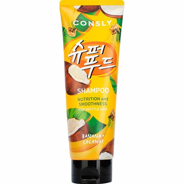 Шампунь для волос Consly Питательный и разглаживающий с бананом и кокосом