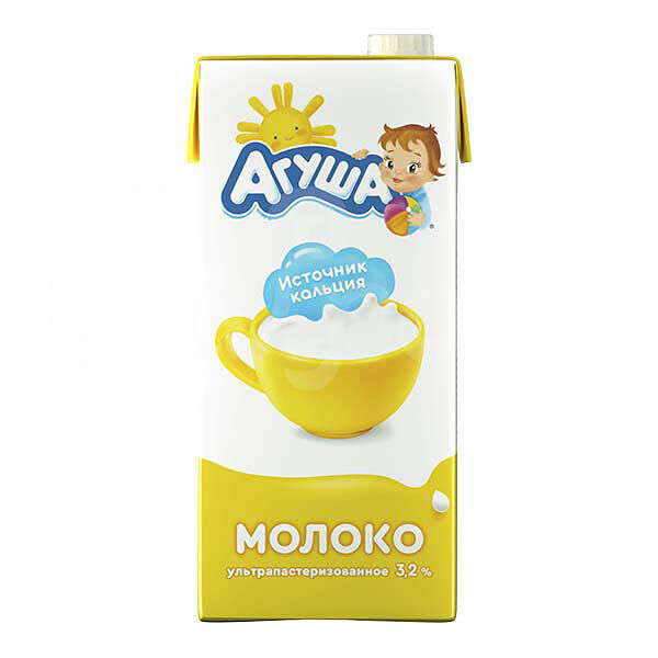 Детское питание Молоко Агуша 3.2% 925мл Ультрапастеризованное с 3лет