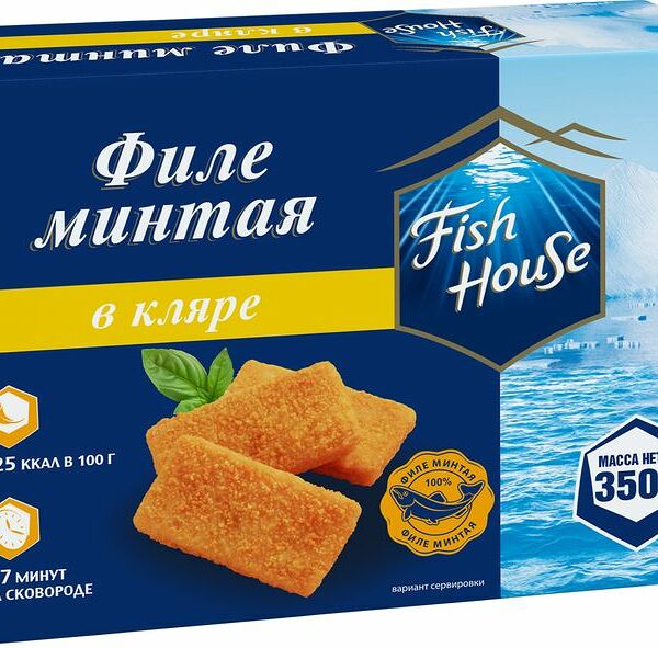 Минтай Fish House филе в кляре 350г