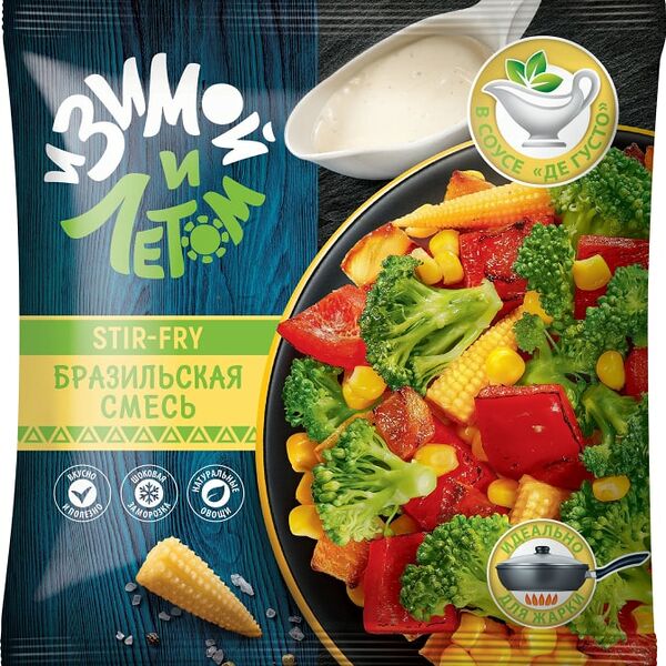 Смесь овощная И Зимой и летом Бразильская с соусом быстрозамороженная 400г