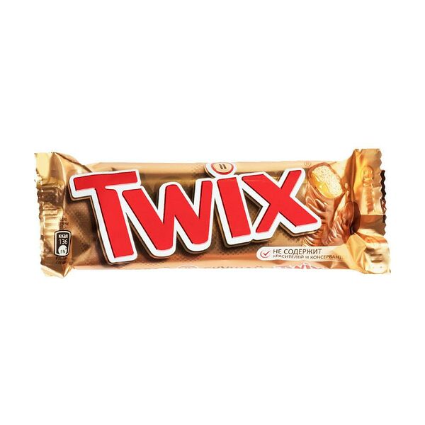 Батончик шоколадный, Twix, 55 г