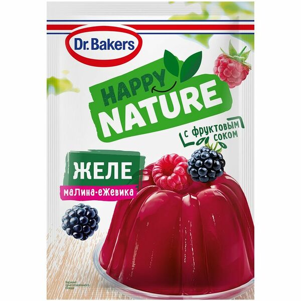 Желе Dr.Bakers сухое со вкусом малины и ежевики 41 г