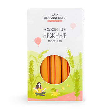 Сосиски Высший Вкус пшеничные Нежные