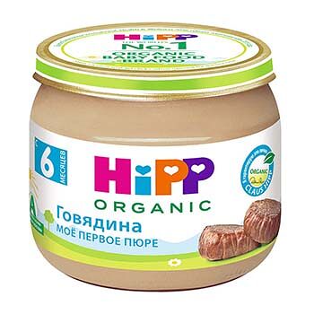 Пюре мясное «Говядина» для детей с 6 месяцев, HiPP