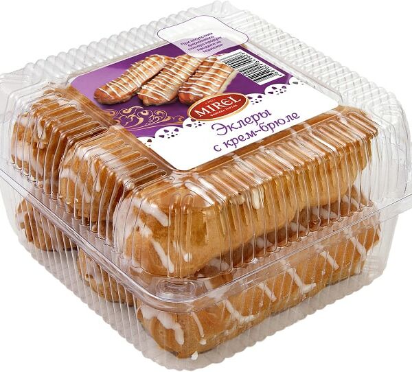 Пирожные эклеры Mirel крем-брюле 180 г