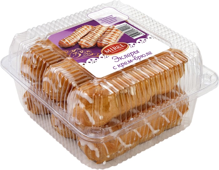 

Пирожные эклеры Mirel крем-брюле 180 г