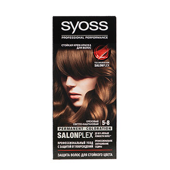 Крем-краска для волос Syoss 5-8 Ореховый светло-каштановый, 115 мл