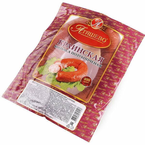 Колбаса Атяшево Краинская полукопченая  400г