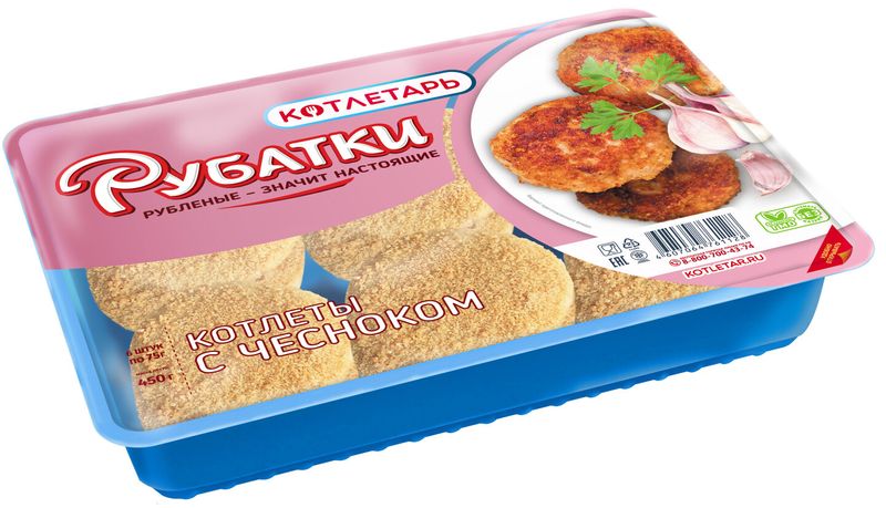 

Котлеты Рубатки Котлетарь с чесноком 450 г