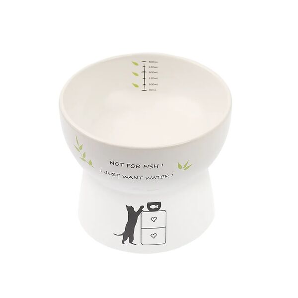 Миска для кошек на ножке с метками 13,5см Water