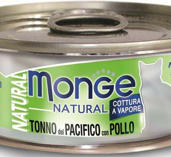 Monge Cat Natural консервы для кошек (кусочки) Тунец и курица