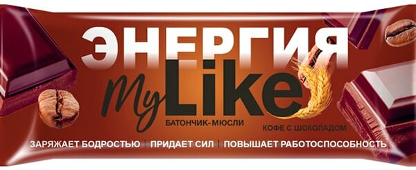 Батончик-мюсли My Like Кофе с шоколадом 25г