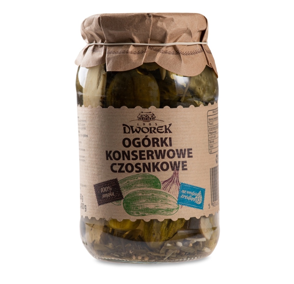 

Огурцы Dworek маринованные с чесноком