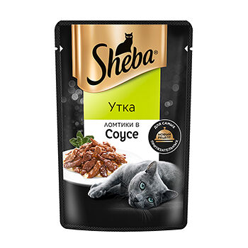 Влажный корм для кошек Sheba Ломтики в соусе с уткой 75 г