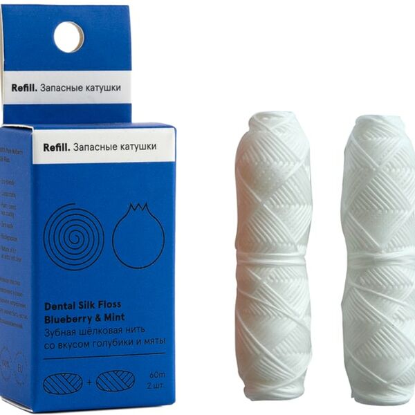 Зубная нить Jungle Story Запасная катушка Ягоды голубики и мята 2шт