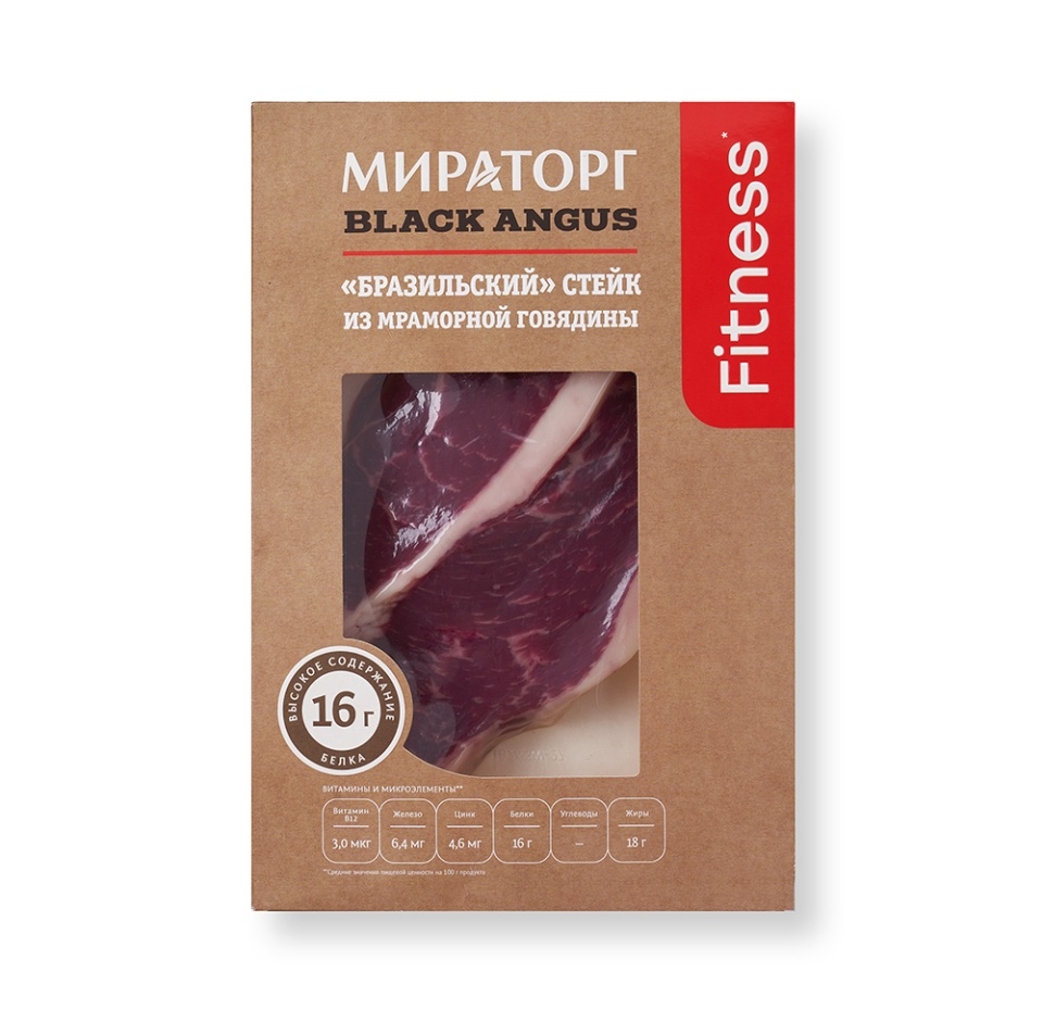 

Стейк из мраморной говядины Мираторг Black Angus Бразильский