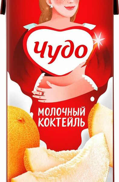 Коктейль молочный Чудо со вкусом дыни стерилизованный 2% 
