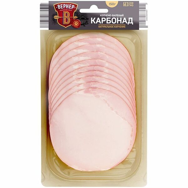 Карбонад Вернер юбилейный из свинины копчено-вареный, 150г
