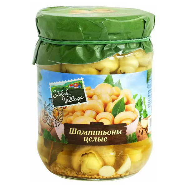 Грибы GLOBAL VILLAGE Шампиньоны маринованные 330г