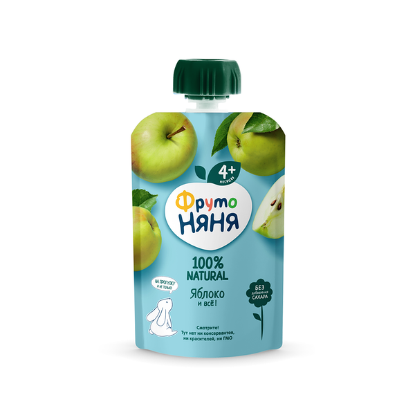 Пюре ФрутоНяня яблоко с 4 месяцев 90г