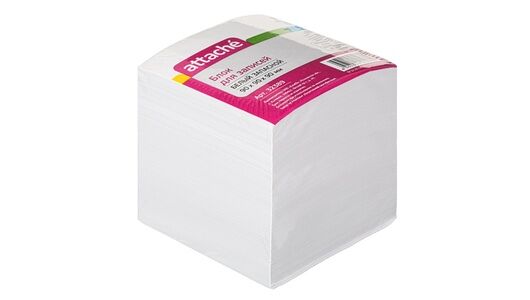 Блок для записей Attache 90x90x90 мм белый плотность 80 г/кв.м к