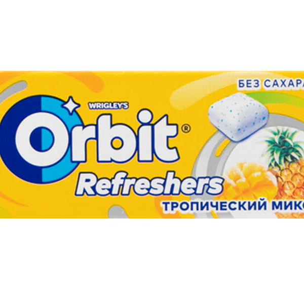 Жевательная резинка Orbit Refreshers Тропический микс 16 г