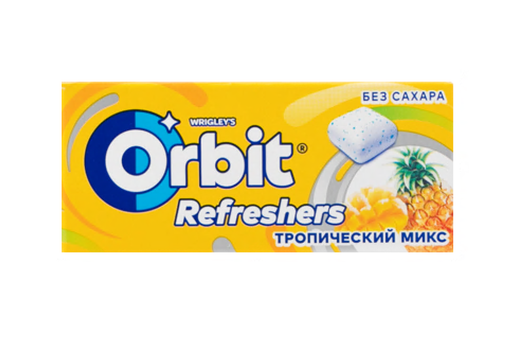

Жевательная резинка Orbit Refreshers Тропический микс 16 г