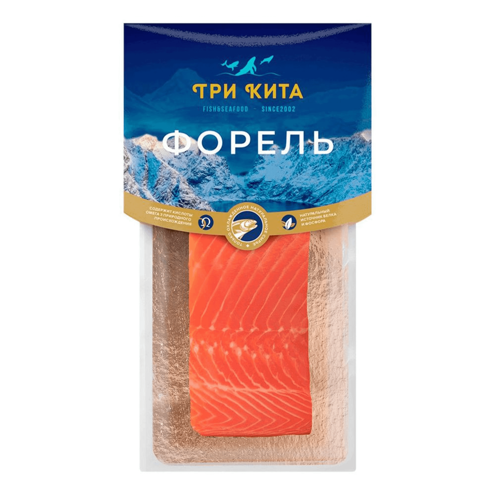 

Форель радужная Три кита слабосоленая филе-кусок 130 г