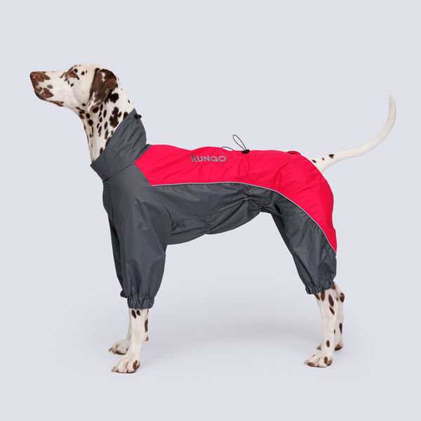 Дождевик для среднего пуделя, 45x47x44 см, малина (девочка)