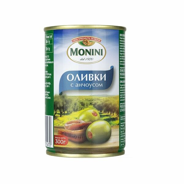 Оливки Monini с анчоусом 300 г